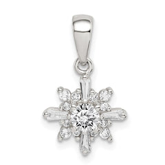 Sterling Silver Fancy CZ Pendant