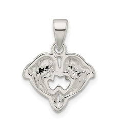 Sterling Silver Polished Dolphin Pendant - 3