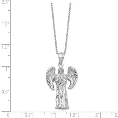 Sterling Silver Rhodium-plated Angel Ash Holder 18in Necklace - 2