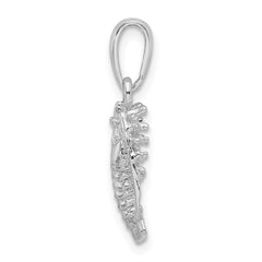 De-Ani Sterling Silver Rhodium-Plated Polished Small Florida Lobster Pendant - 2