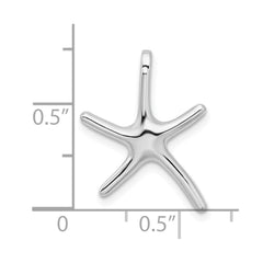 De-Ani Sterling Silver Rhodium-Plated Polished Dancing Starfish Slide