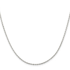 Sterling Silver 1.5mm Beveled Oval Cable Chain - 2