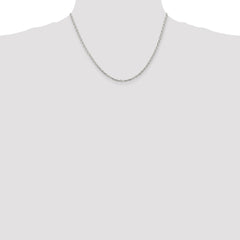 Sterling Silver 2.75mm Beveled Oval Cable Chain - 5