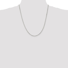 Sterling Silver 2.75mm Beveled Oval Cable Chain w/4in ext.