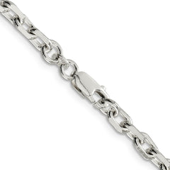 Sterling Silver 4.9mm Beveled Oval Cable Chain - 3