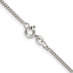 Sterling Silver Rhodium-plated 1.5mm Curb Chain