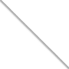 Sterling Silver Rhodium-plated 1.5mm Curb Chain - 9