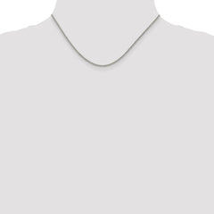 Sterling Silver Rhodium-plated 2mm Curb Chain