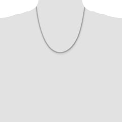 Sterling Silver Rhodium-plated 3mm Curb Chain - 7