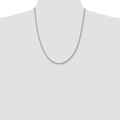 Sterling Silver Rhodium-plated 3mm Curb Chain - 8