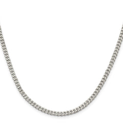 Sterling Silver 3.5mm Curb Chain - 9