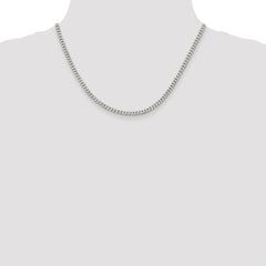 Sterling Silver Rhodium-plated 3.5mm Curb Chain - 5