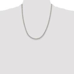 Sterling Silver Rhodium-plated 3.5mm Curb Chain - 6