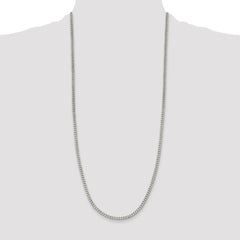 Sterling Silver Rhodium-plated 3.5mm Curb Chain - 4