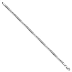 Sterling Silver Rhodium-plated 3.5mm Curb Chain - 7