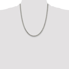 Sterling Silver Rhodium-plated 4.5mm Curb Chain - 8