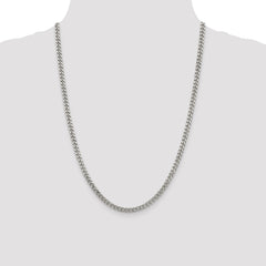 Sterling Silver Rhodium-plated 4.5mm Curb Chain - 9