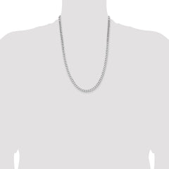 Sterling Silver Rhodium-plated 5.7mm Curb Chain - 3