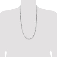 Sterling Silver Rhodium-plated 5.7mm Curb Chain - 8