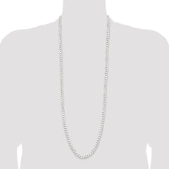Sterling Silver 6.5mm Curb Chain - 9