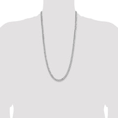 Sterling Silver Rhodium-plated 6.5mm Curb Chain - 3