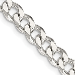 Sterling Silver 6.5mm Curb Chain - 8