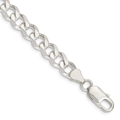 Sterling Silver 7.5mm Curb Chain - 8