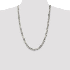 Sterling Silver 8.3mm Curb Chain - 11