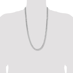 Sterling Silver Rhodium-plated 8.3mm Curb Chain - 2