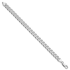Sterling Silver Rhodium-plated 8.3mm Curb Chain - 6
