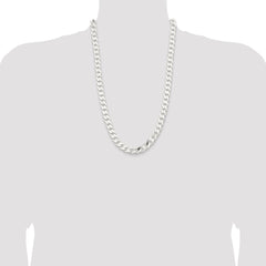 Sterling Silver 11mm Curb Chain - 6
