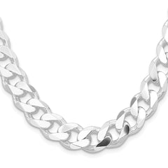 Sterling Silver Rhodium-plated 13mm Curb Chain - 2