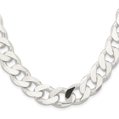 Sterling Silver 14.5mm Curb Chain - 5
