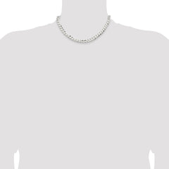 Sterling Silver 7.8mm Concave Beveled Curb Chain - 10