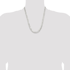 Sterling Silver 7.8mm Concave Beveled Curb Chain - 2