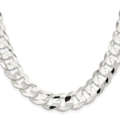 Sterling Silver 14.0mm Concave Beveled Curb Chain - 4