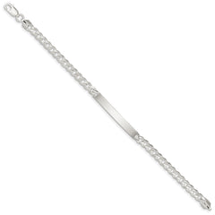 Sterling Silver Curb ID Bracelet - 2