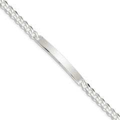 Sterling Silver Curb ID Bracelet - 2