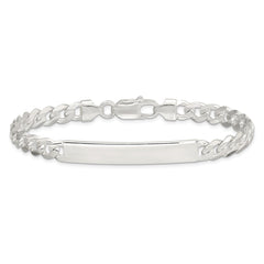 Sterling Silver Curb Link ID Bracelet - 20