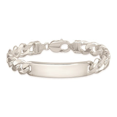 Sterling Silver Curb Link ID Bracelet - 10