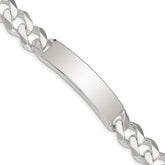 Sterling Silver Curb Link ID Bracelet - 10