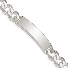 Sterling Silver Curb Link ID Bracelet - 10