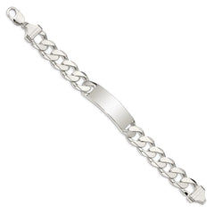 Sterling Silver Curb Link ID Bracelet - 8