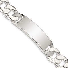 Sterling Silver Curb Link ID Bracelet - 8