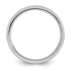 Sterling Silver Rhodium-plated 3mm Comfort Fit Size 7 Band