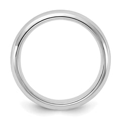 SS Rhodium-plated 4mm Comfort Fit Size 12.5 Band