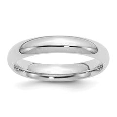 SS Rhodium-plated 4mm Comfort Fit Size 9.5 Band