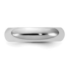 SS Rhodium-plated 5mm Comfort Fit Size 10.5 Band