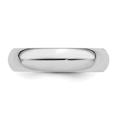 SS Rhodium-plated 5mm Comfort Fit Size 13 Band