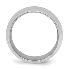 SS Rhodium-plated 9mm Comfort Fit Size 12 Band
